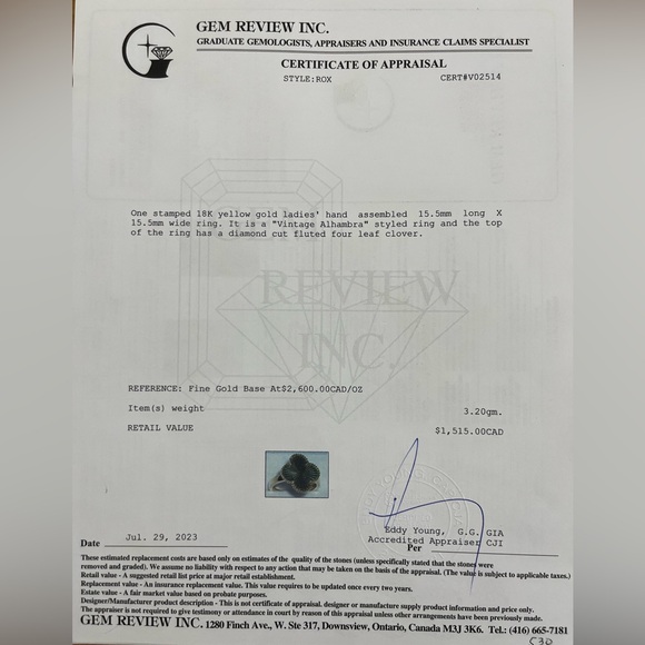 Gold Clover Ring - Picture 7 of 7